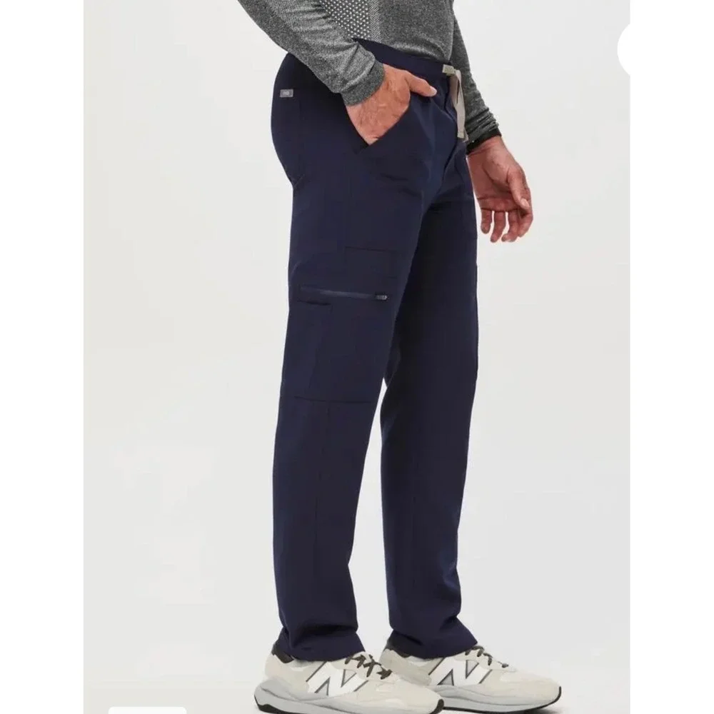 FIGS Cairo Zip Fly Scrub Pant Mens Large Cargo Pocket Medical Workwear Hospital